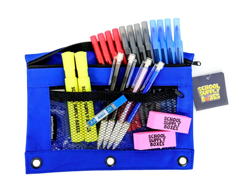 School Supply Boxes Secondary School Essentials Bundle | 1 Box - 51 Pieces per Box | School Supply Boxes - Back to School Essentials Includes Folders, Notebooks, 1" Binder, Mechanical Pencils, Index Cards, Highlighters, & Pens - Image 3